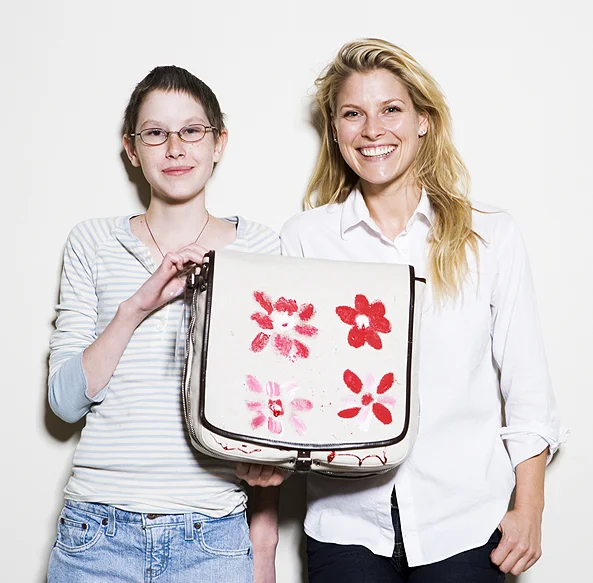 Sophia Popovski and Ali Larter showing off their latest design