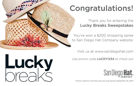 SWEEPSTAKES EMAIL BLAST DESIGN