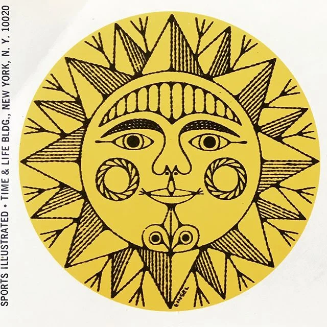 Walter Einsel. Promotional mailer for @sportsillustrated , 1960s.🌞
.
#sun #illustration #waltereinsel #naiadeinsel #einsel #vintageillustration #midcentury