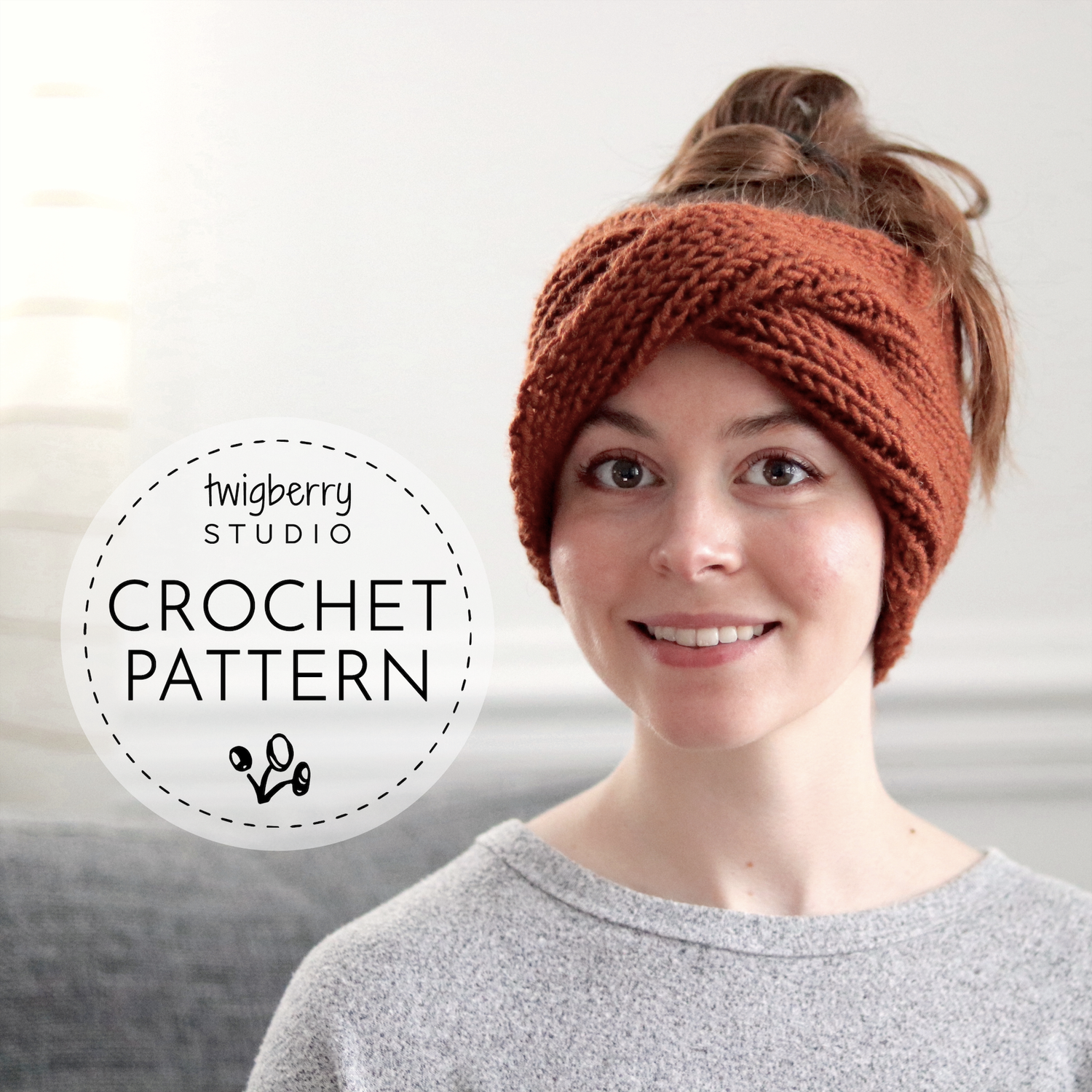 Twisted Headband Twisted Turban Hat Sewing Pattern Ripple Ribbed