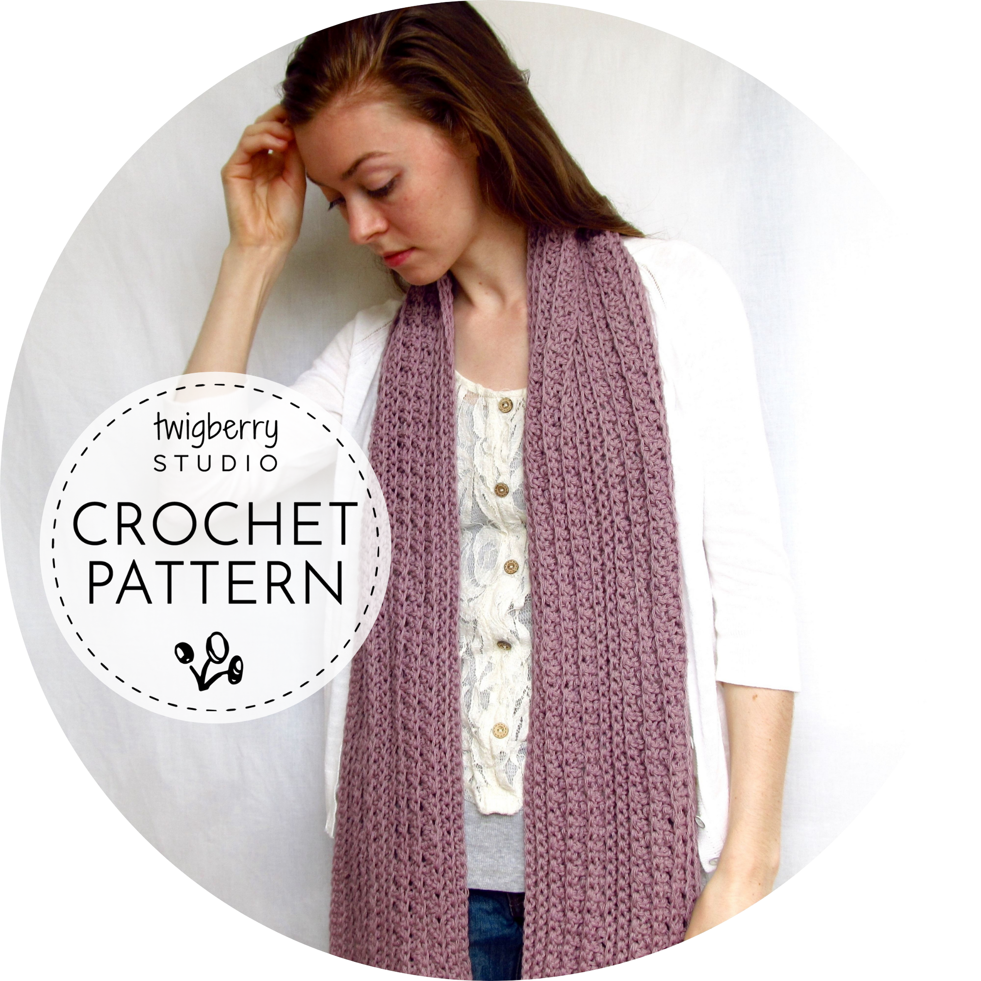 Scarf Crochet Pattern, Infinity Scarf Pattern Crocheting.png