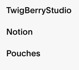 TwigBerryStudio Notion Pouches