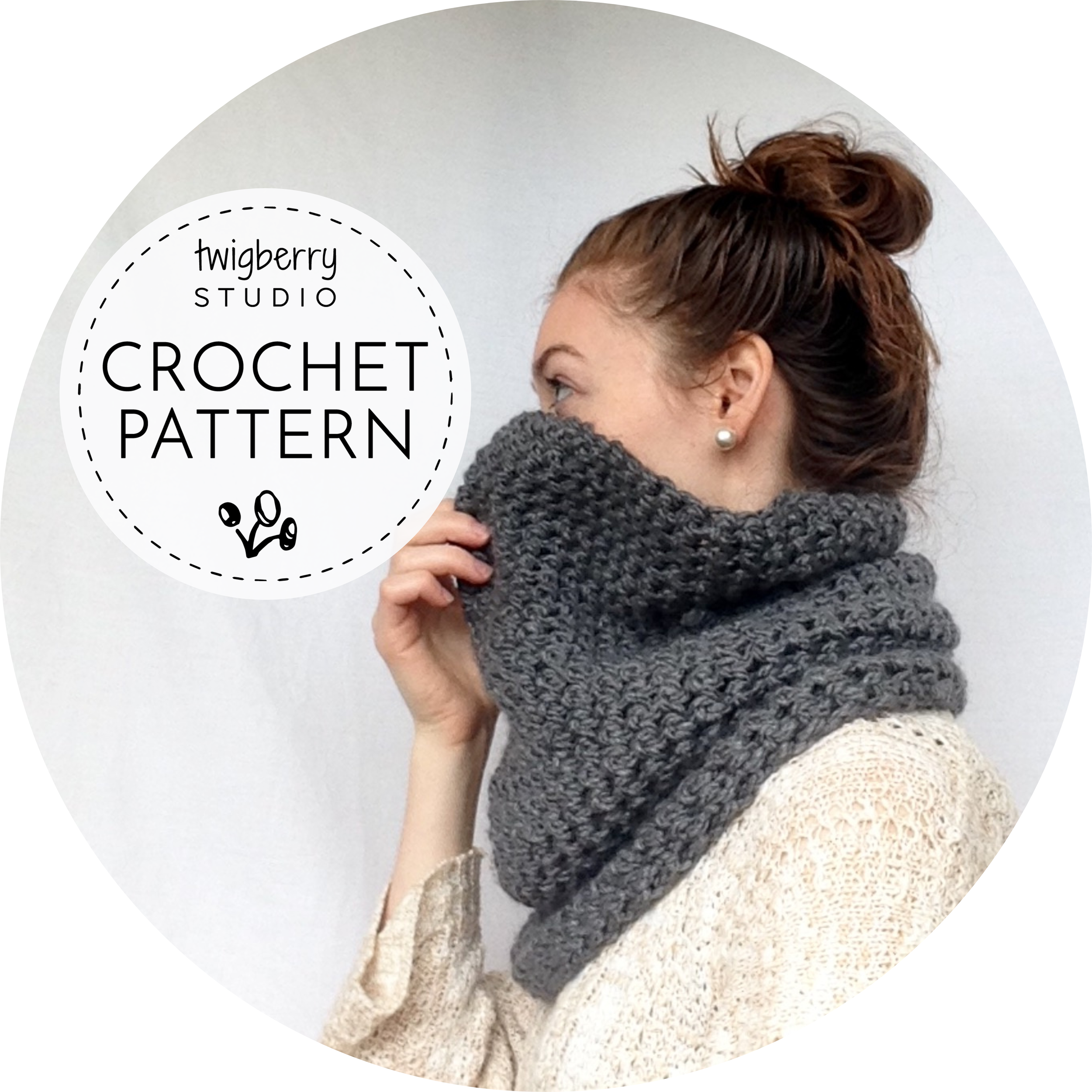 Crochet Reversible Cowl Pattern, Textured Cowl Crochet.png
