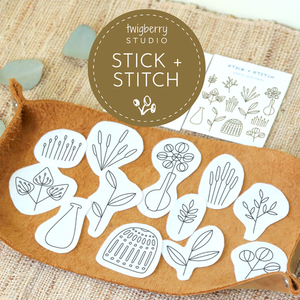 Stick & Stitch | Botanical Flowers| Pack of 15 designs