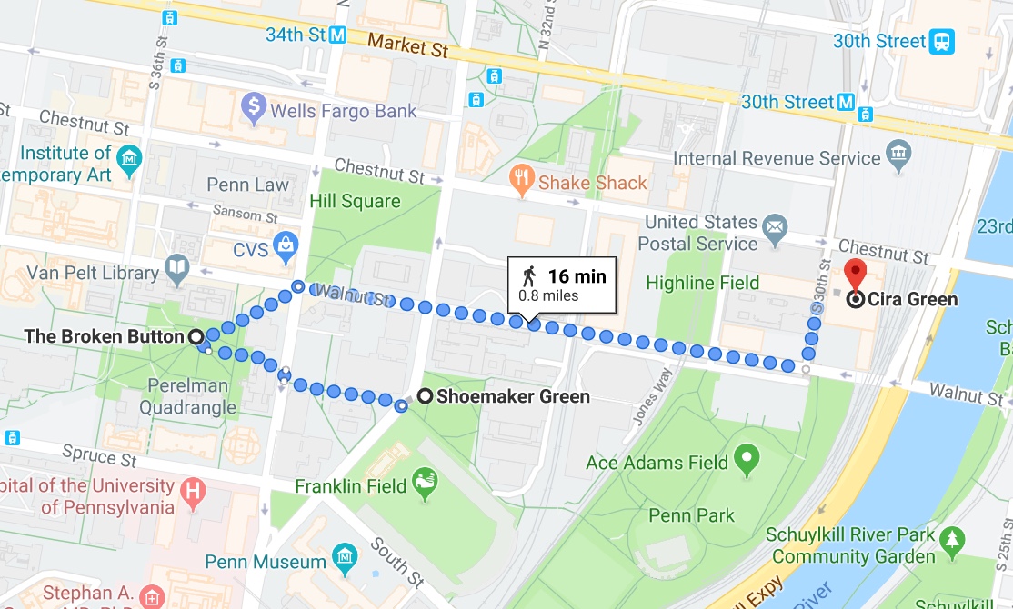 PhillyCreate 7 Route Starting Address: Shoemaker Green | 217 S 33rd St Time: 3pm - 7pm Theme: Vintage Major