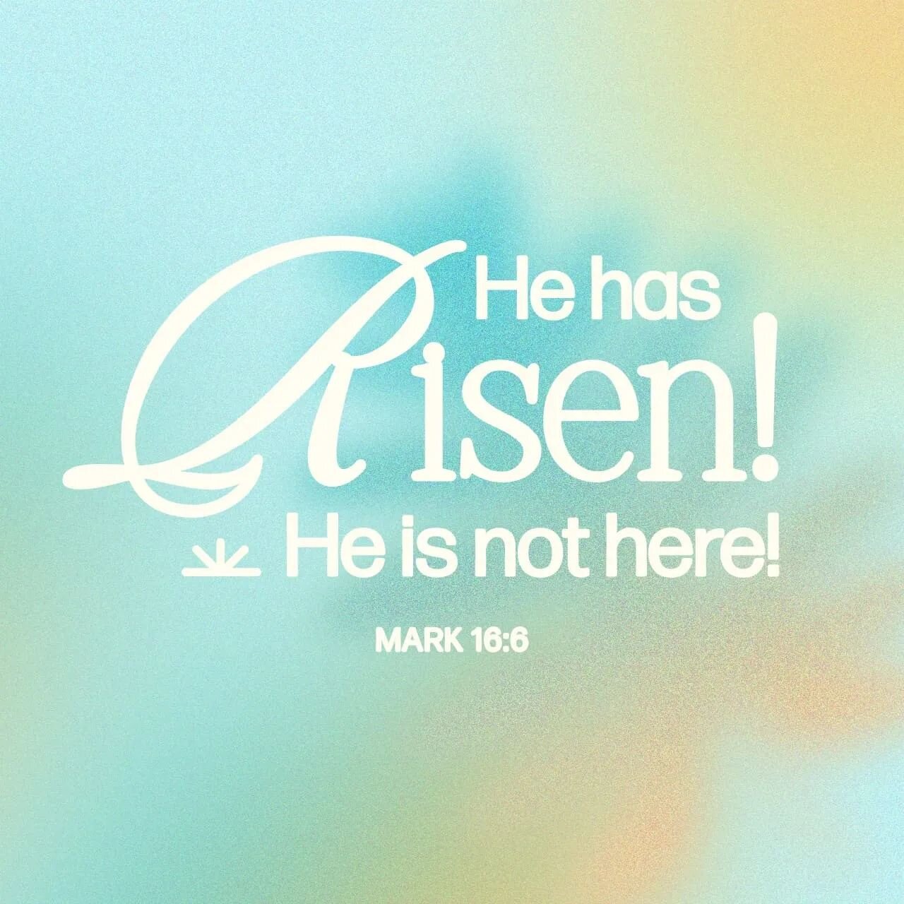 He is risen!!!