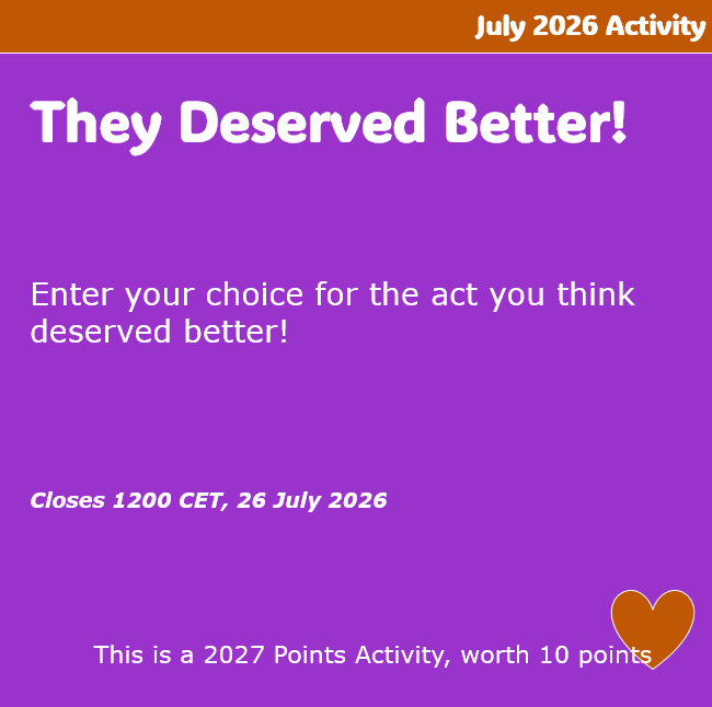 They deserved better. This is a 2027 Points Activity, worth 10 points