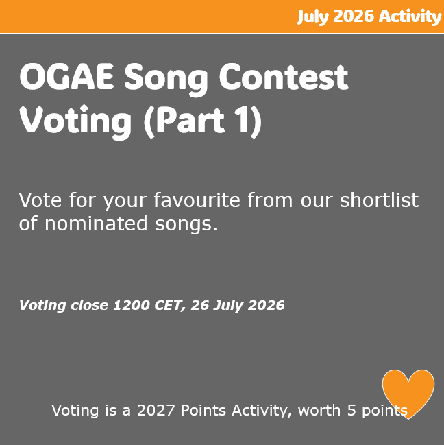 OGAE Song Contest, Voting Part 1. Voting is a 2027 Points Activity, worth 5 points