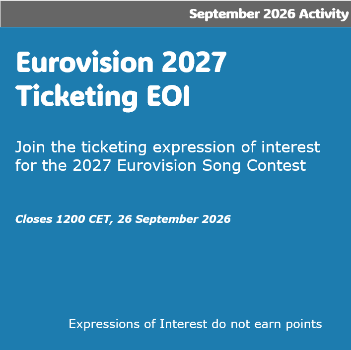 Scroll down for info about the 2027 ESC  Ticketing Expression of Interest.