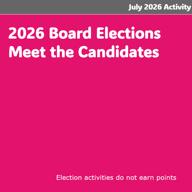 Election activities do not earn points