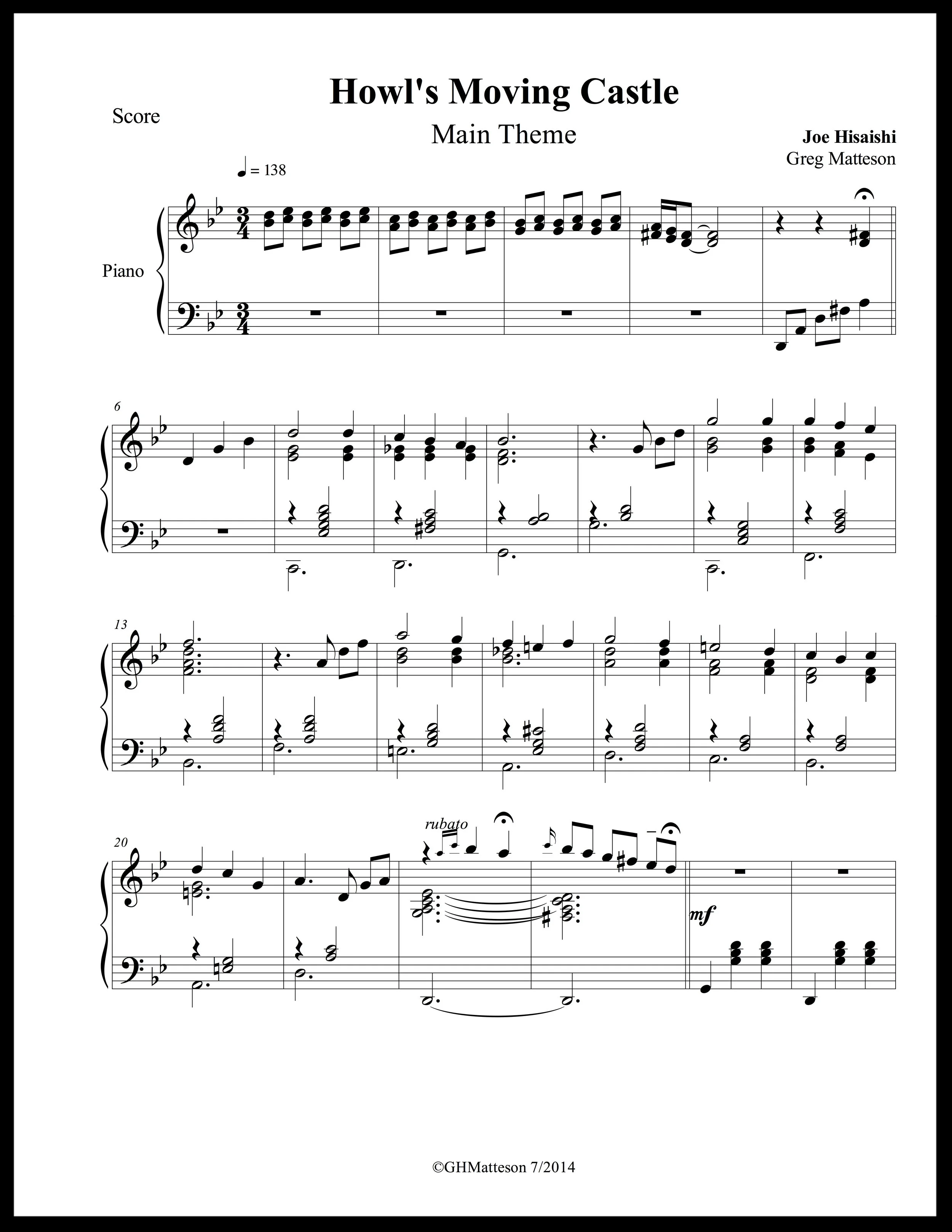 Howl's Moving Castle: Main Theme