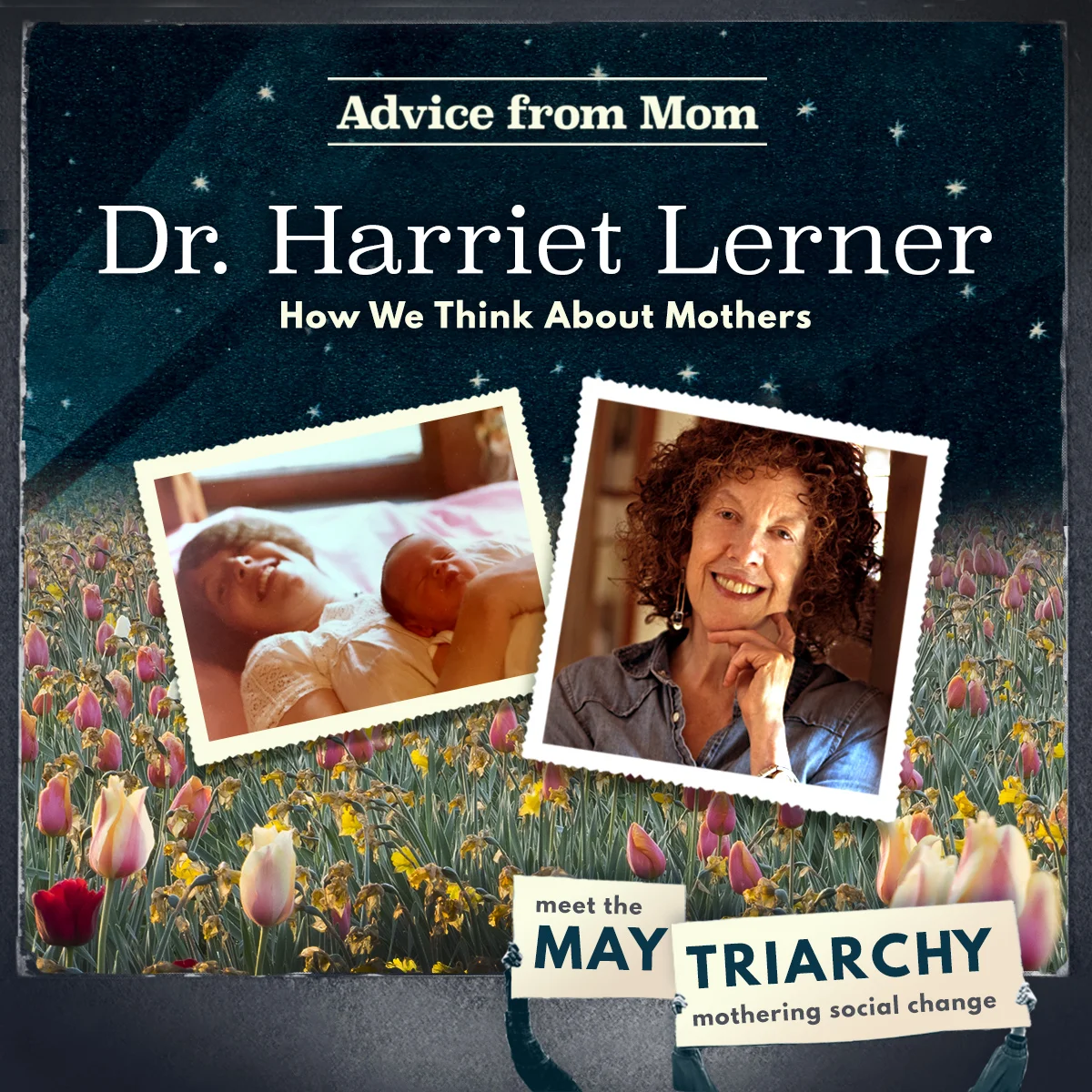 On the left, Dr. Lerner as a young mom. On the right, Dr. Lerner today!