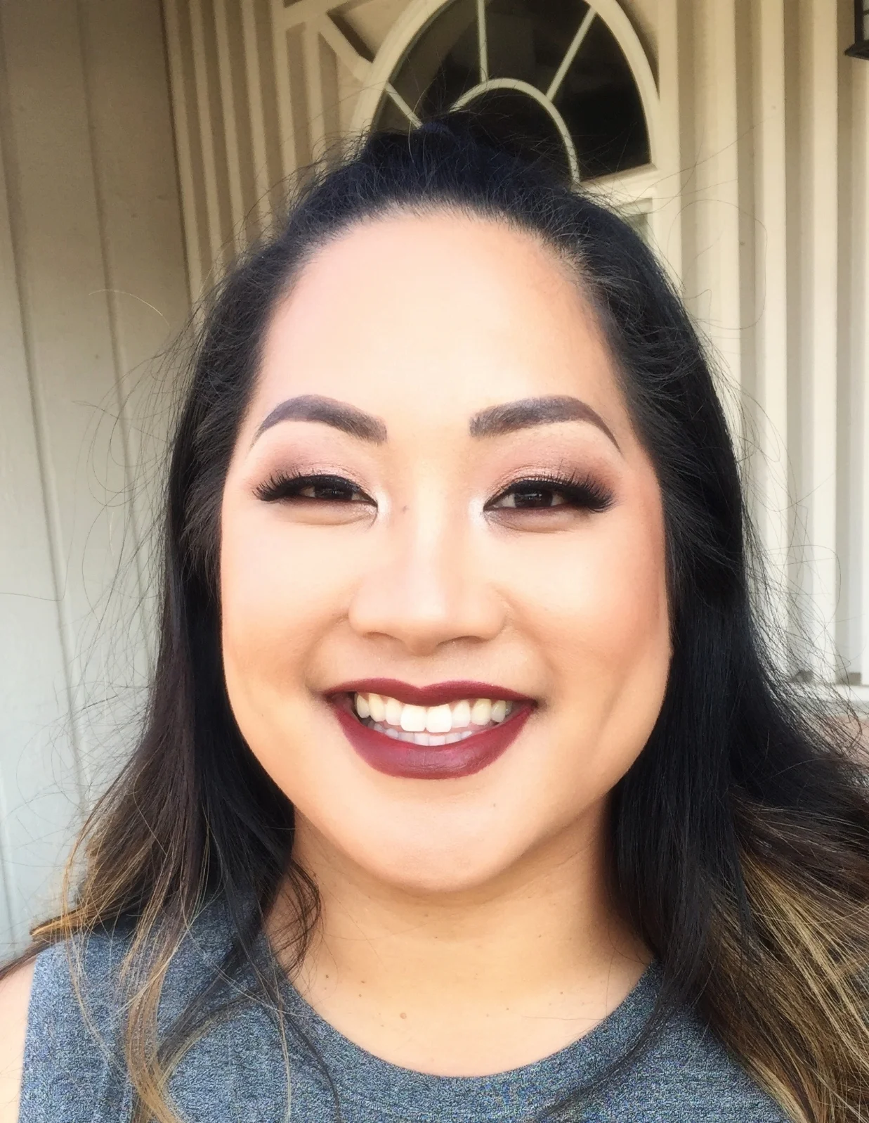 Bridal trial makeup for fall wedding