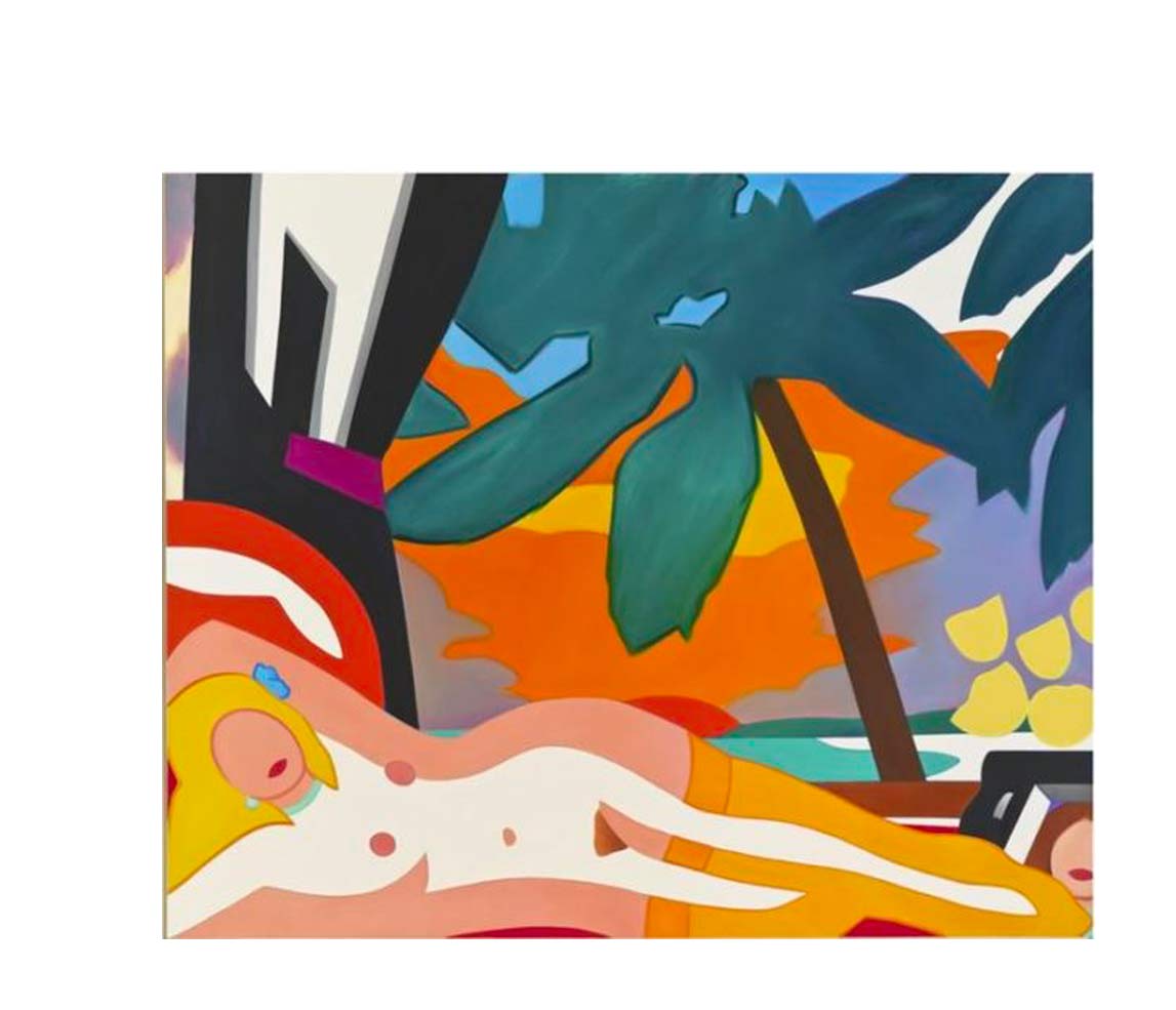 Tom-Wesselmann, Sunset Nude with Big Palm Tree
