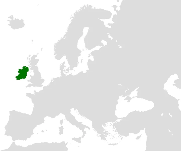 Isla de Irlanda en Europa
