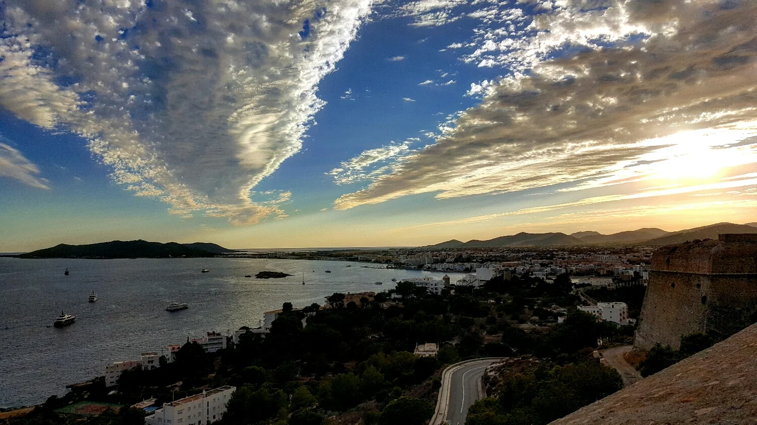 Atardecer desde el Castillo de Ibiza