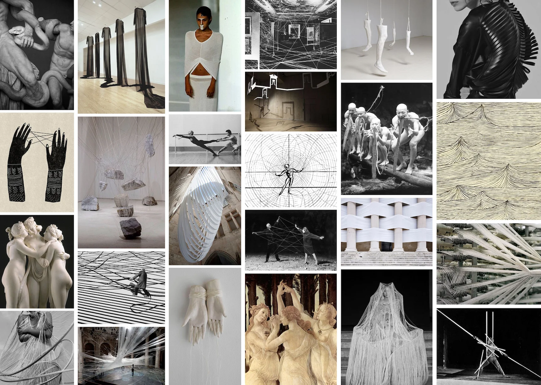 Visual research, various designers and artists