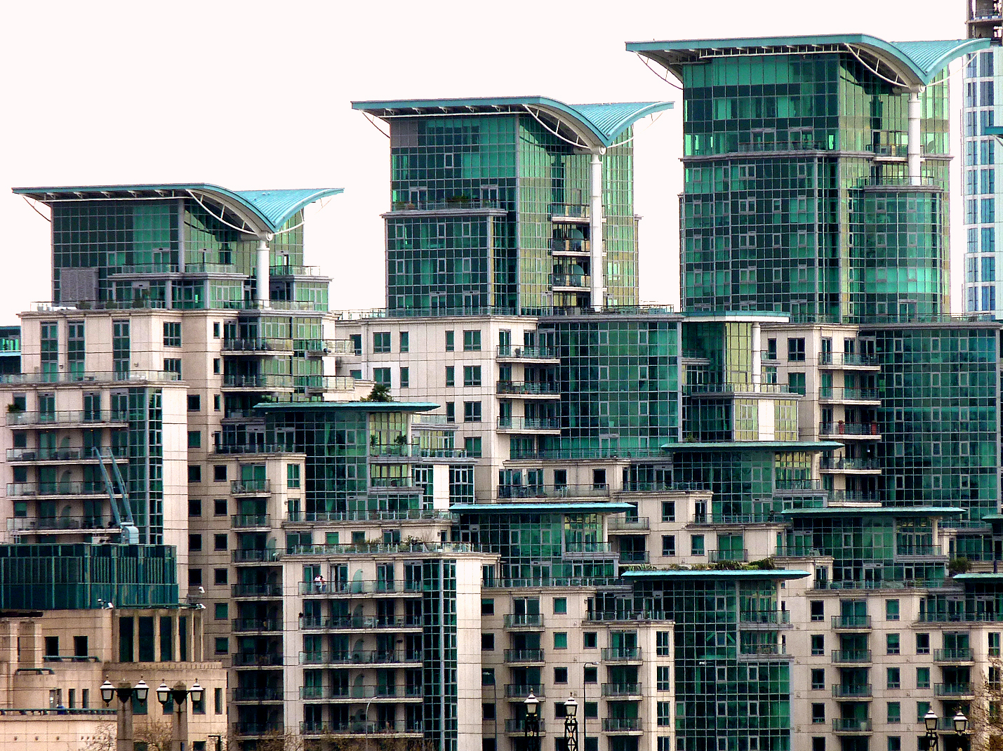 Riverside apartments, no doubt full of "Yuppies" (if they still exist)