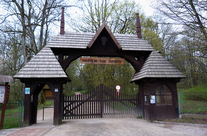 Bialowieza Town Park gates.