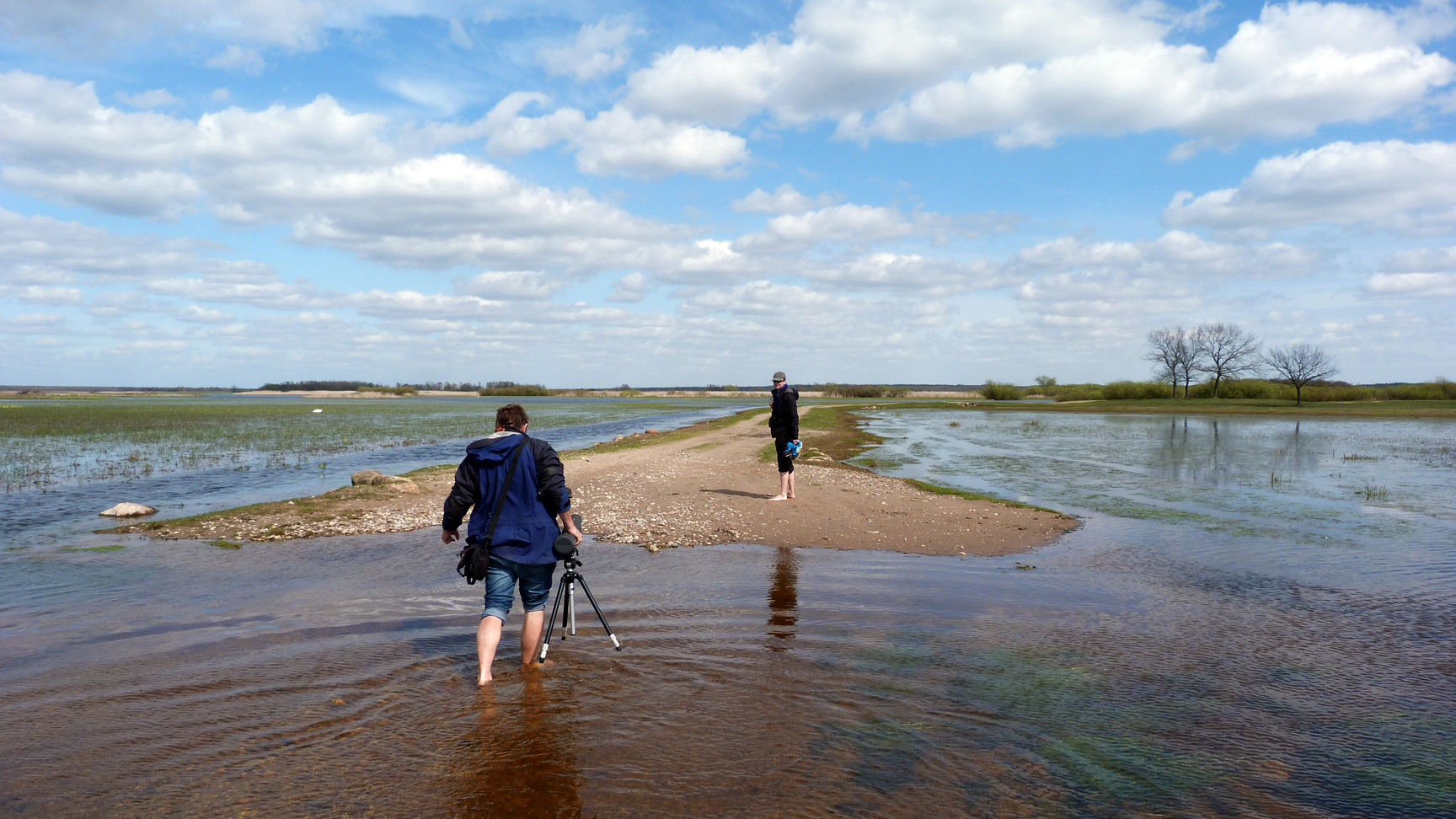 Crossing the floods barefoot