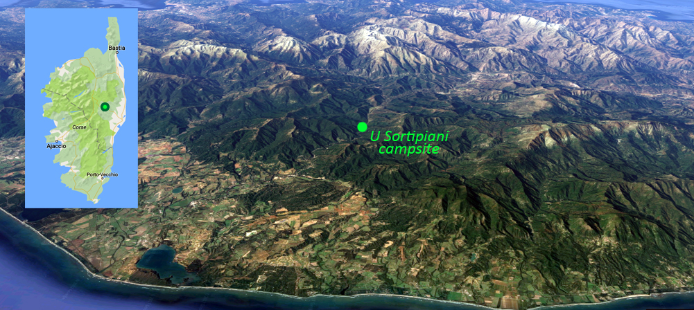 Location of our accommodation at U Sortipiani.