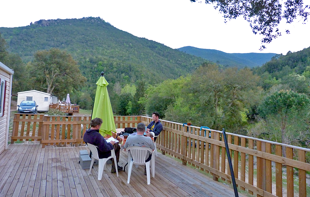The only evening we arrived back early enough to relax on the verandah
