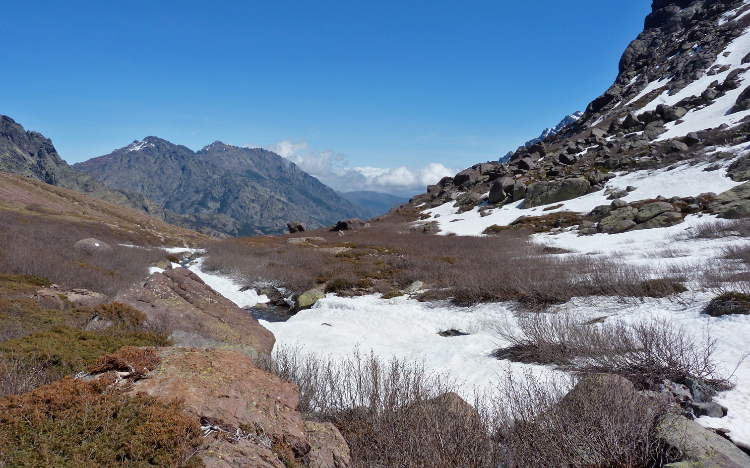 Haute Asco, the snow line