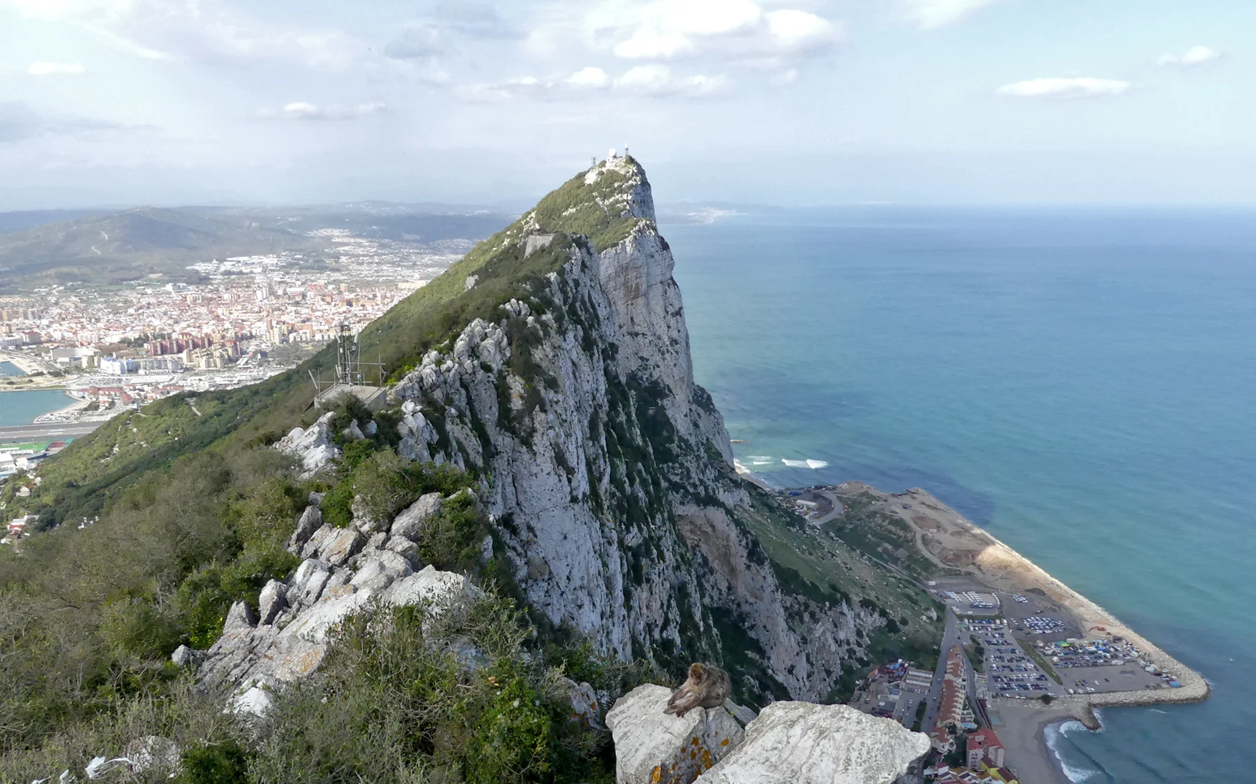 View from the top of the Rock of Gibraltar