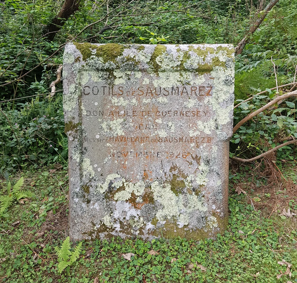 old local marker stone, above Divette, 11 Aug 19
