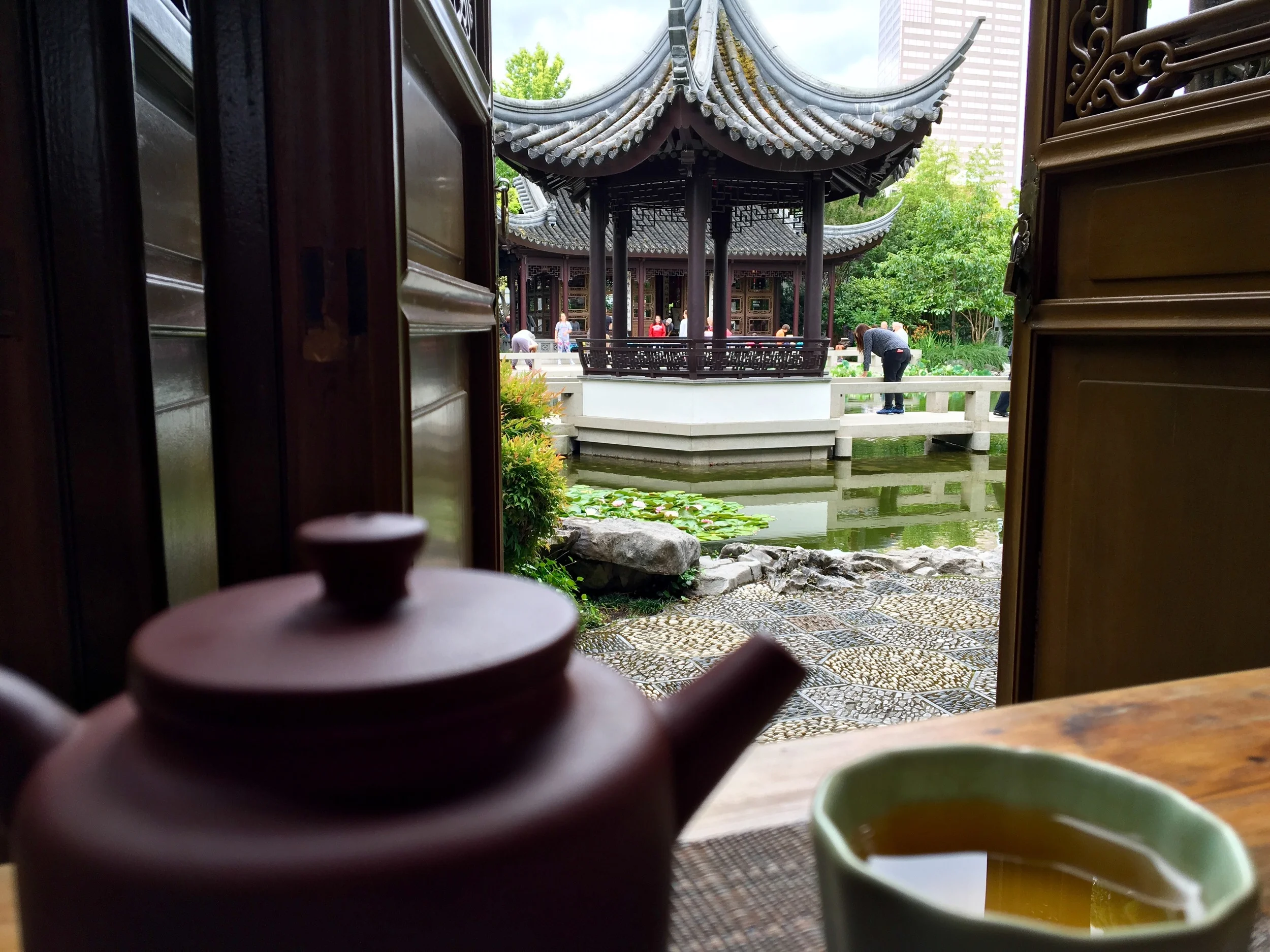 Portland Chinese Garden. Great way to start the day. 