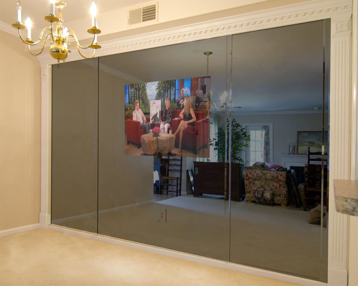Built In Wall Xander Prestige, Large Mirror With Built In Tv