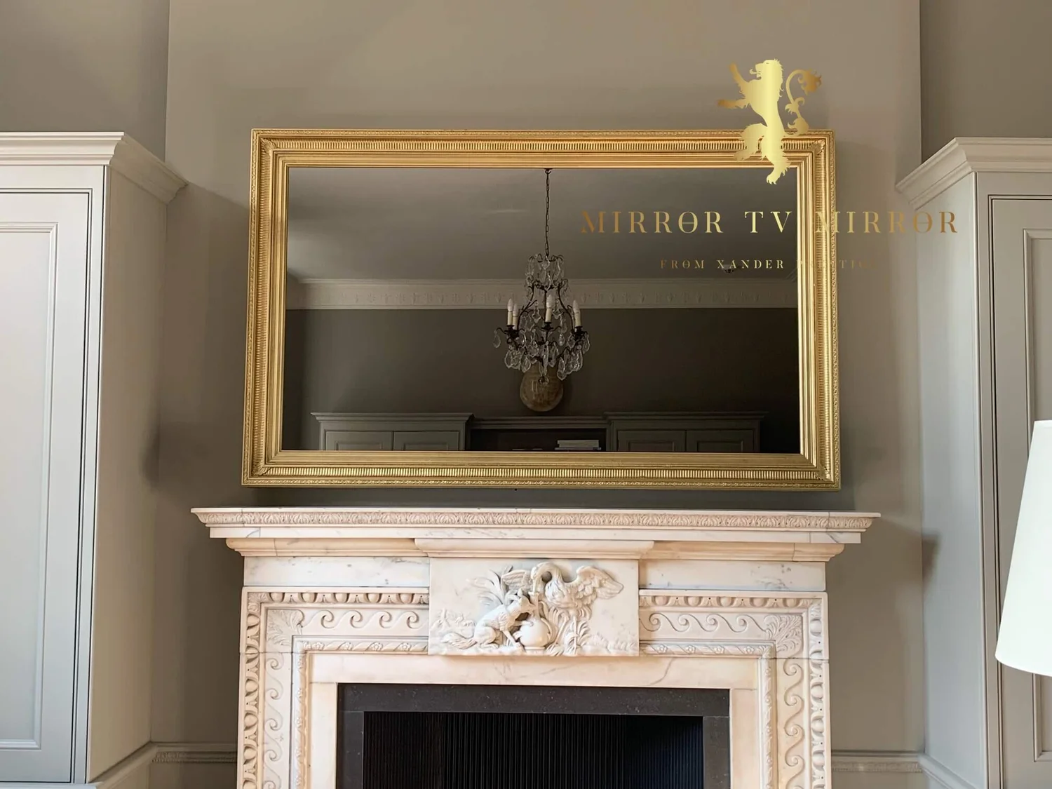 The Regency Gold Frame Mirror TV UK — ♔Mirror TV Mirror