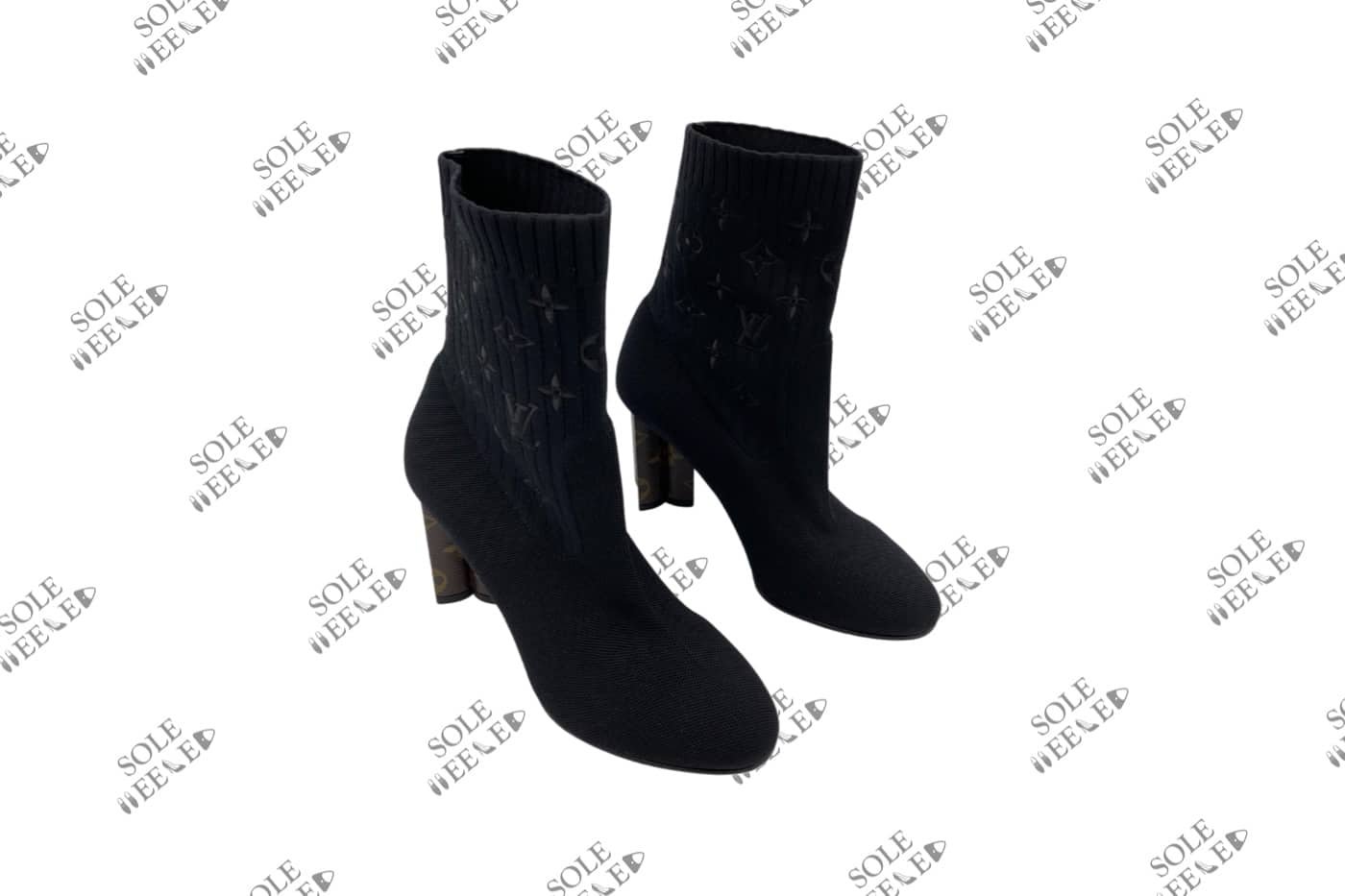 Used Louis Vuitton Silhouette MidCalf Sock Boots 10 SHOES  BOOTS   ANKLEMID CALF