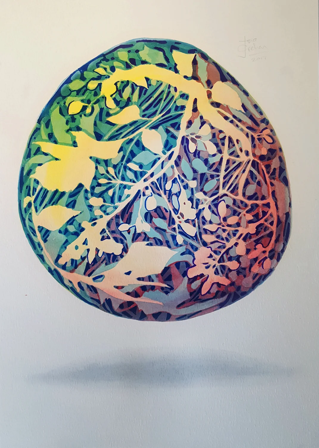Acuarela y tinta sobre papel libre de ácido 300gr - 50 x 35 cm