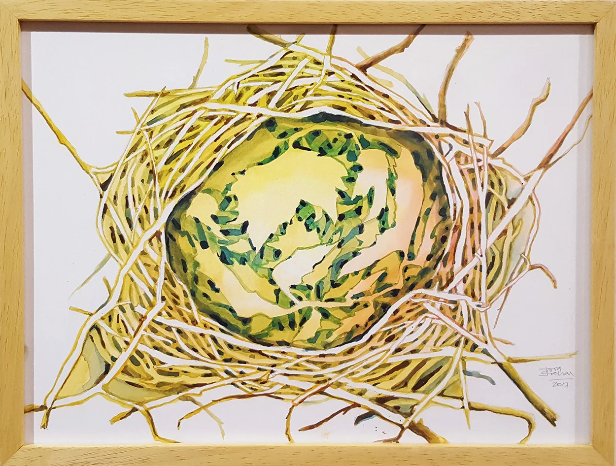 Nido. Acuarela sobre papel libre de ácido 250gr - 24 x 32 cm.