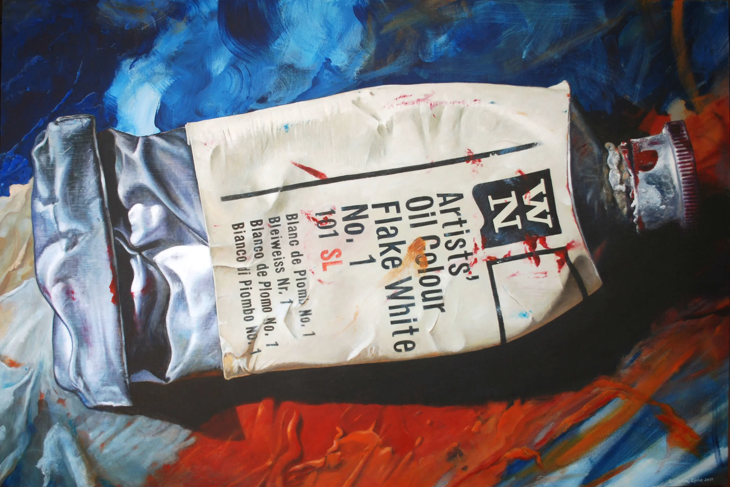 Flake White No. 1 (on mixing palette)