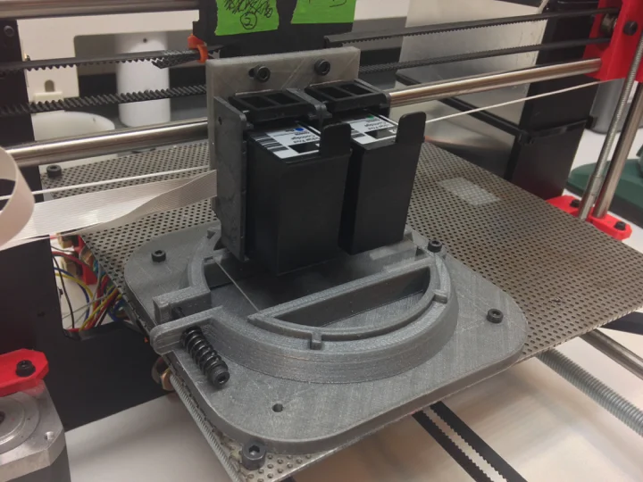 The new hardware installed on the 3D Printer