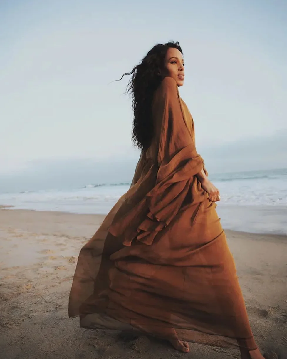 The illustrious @kerrywashington for the Summer 2024 issue of @bustle wearing @lorrainewestjewelry Chevron Ring on her index finger and fits by @ysl and @Prada. 
Talent: @kerrywashington 
Story: @kendrajames_ 
Photographer: @micaiahcarter 
Stylist: