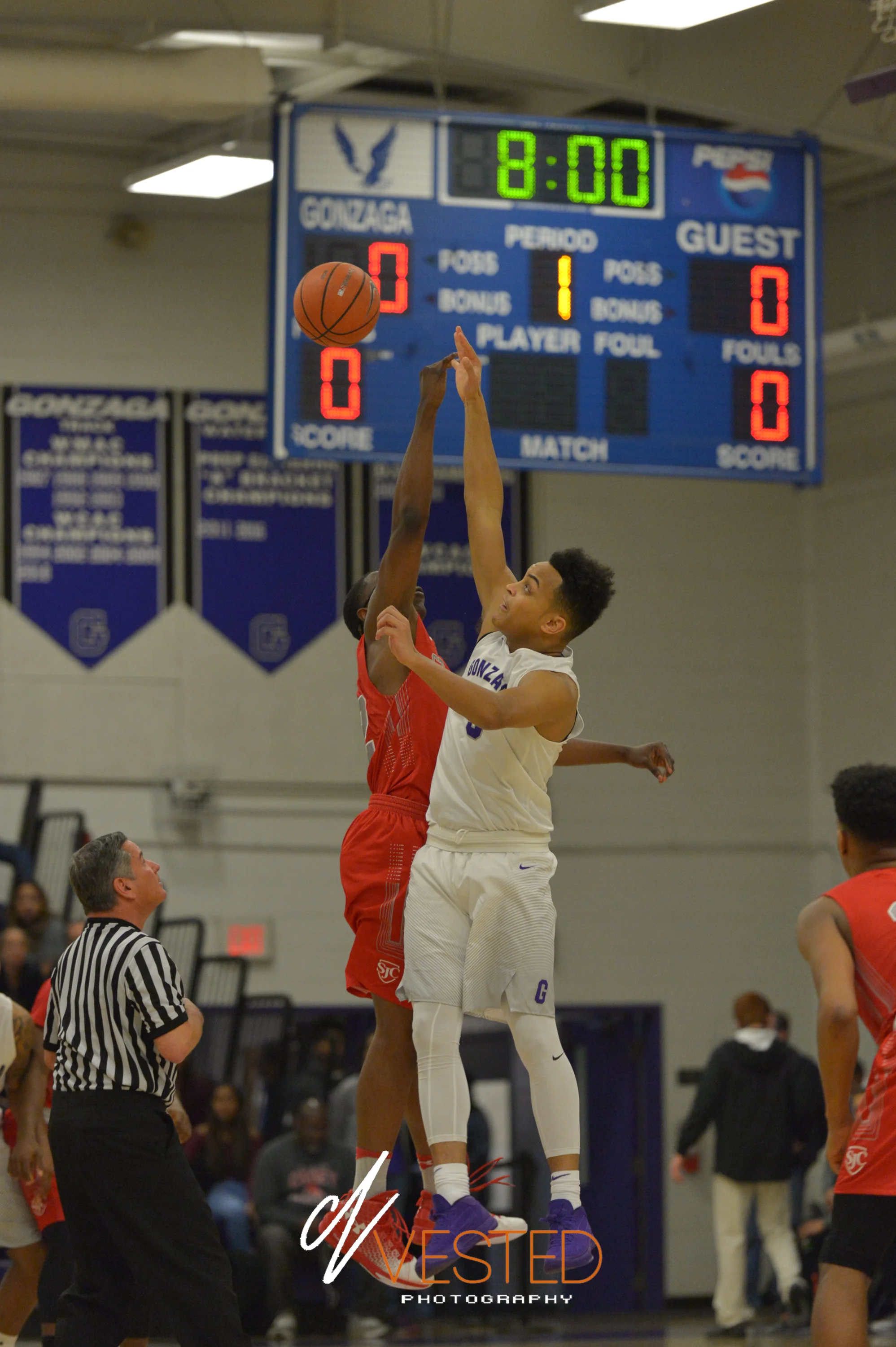Gonzaga vs St. John (1/21/18) Gonzaga won 55-50