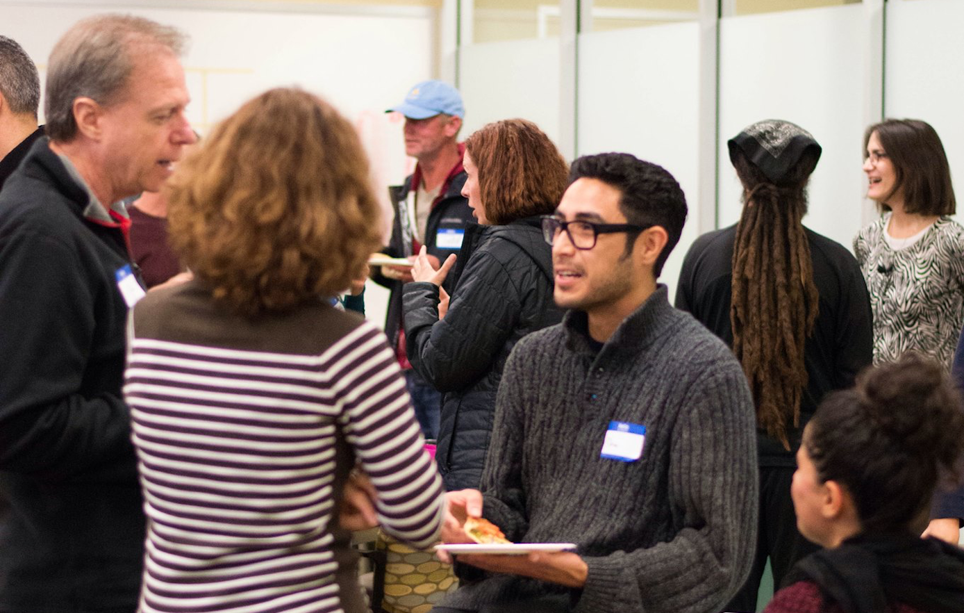 Creating connections at a workshop I gave at Agile Santa Barbara, January, 2016.