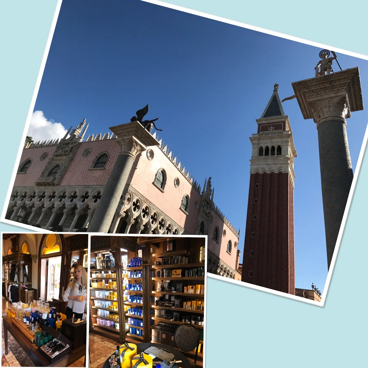 Could it be, that I see... San Marco Square? - Bellissimo! - And a new treasure, an engraved Fragrance bottle from Aqua di Parma... Love is in the air...!!!