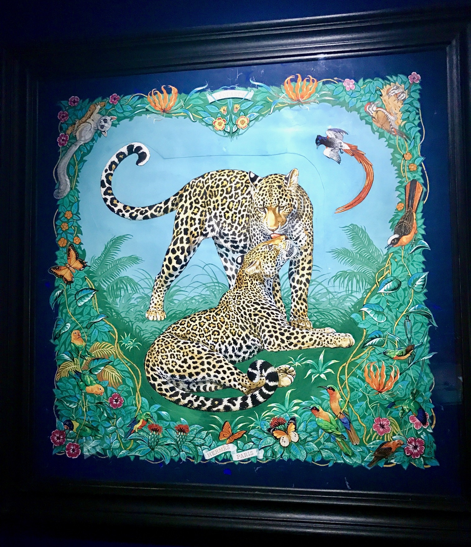 "Jungle Love" one of the most celebrates scarves designed by Robert Dallet.