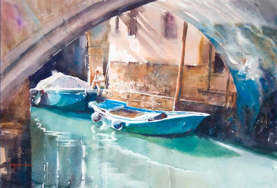 Quiet canal. 50x30 cm. available