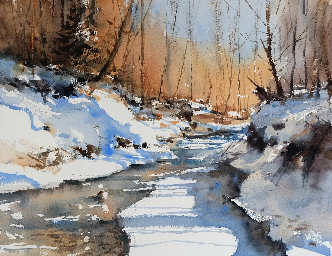 Frozen stream. 20x30 cm. 2016