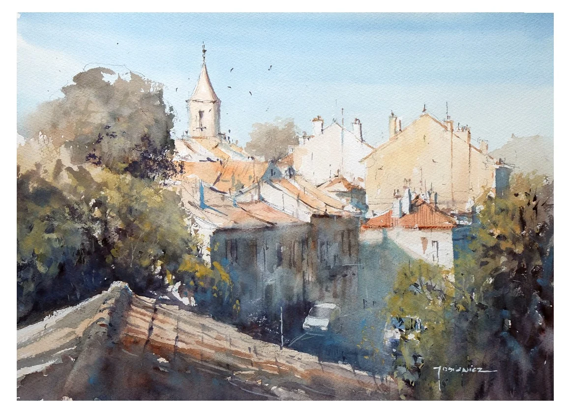 Roofs of Giens 40x30 cm