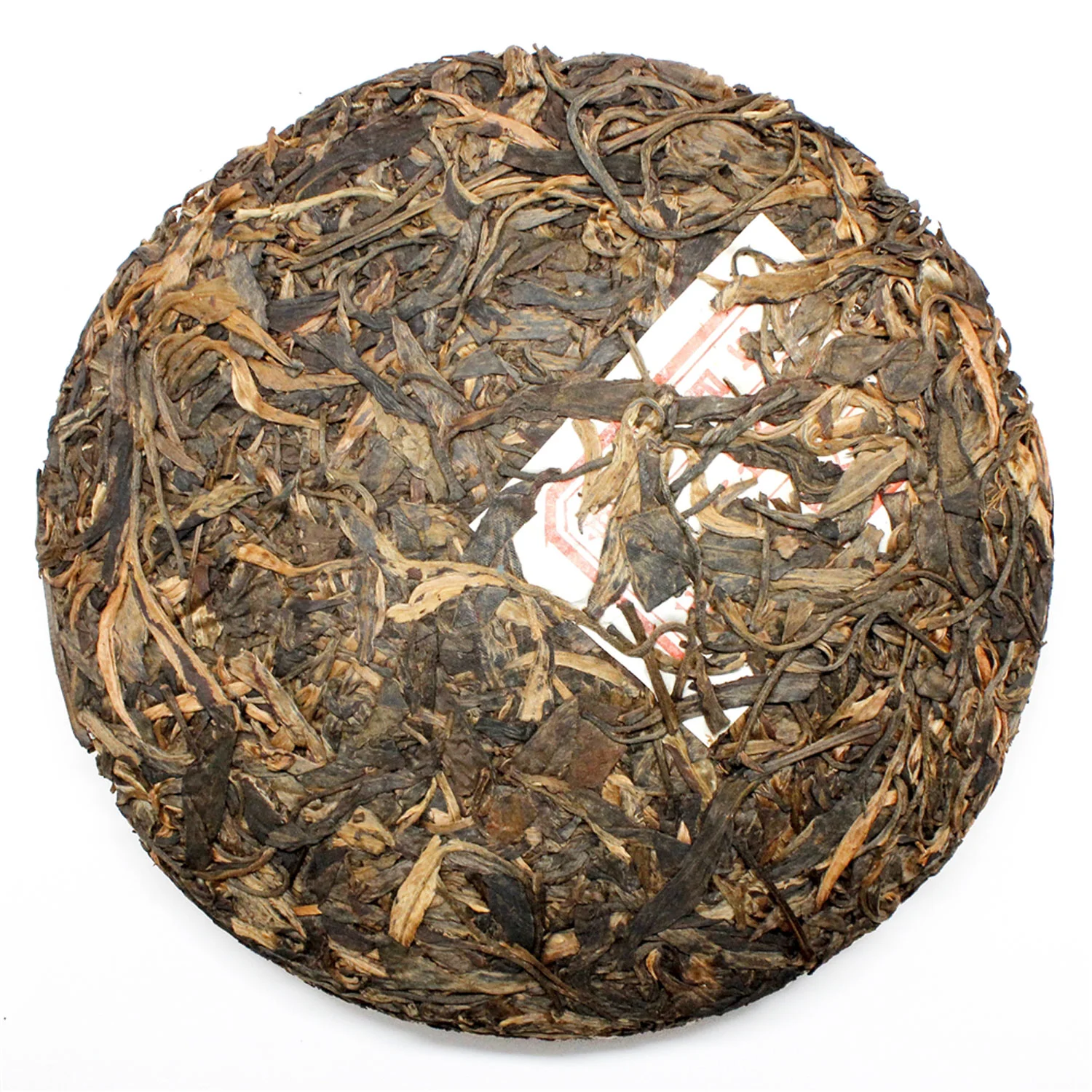 Folk Art Bingcha pu-erh tea unwrapped