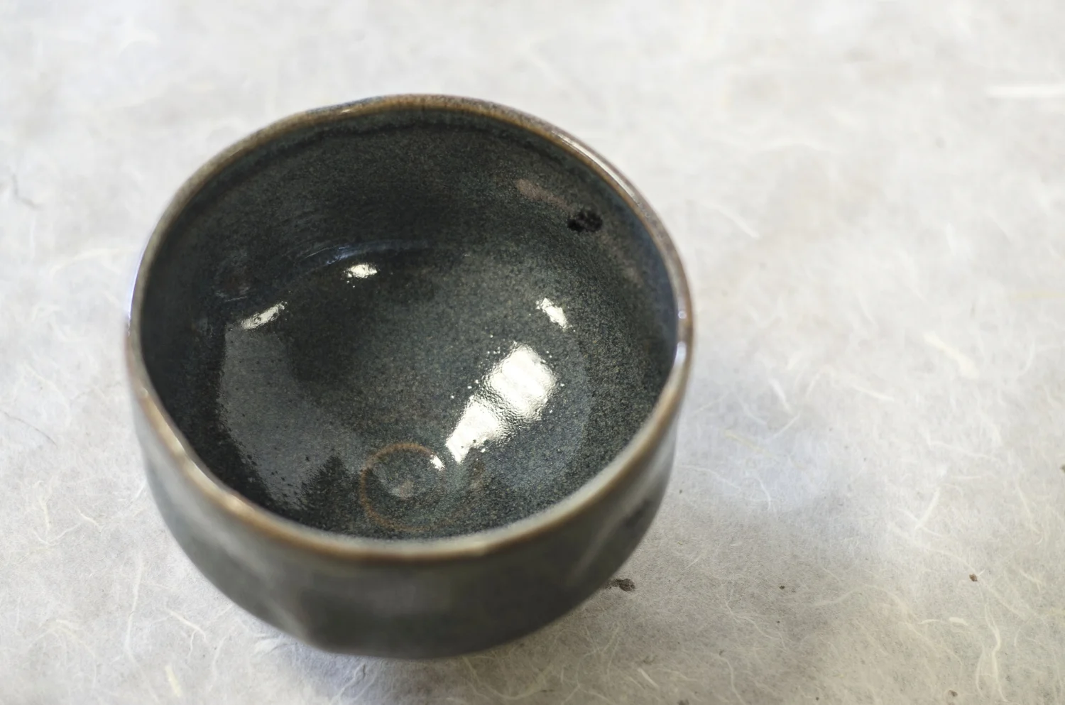 slate chawan matcha bowl interior