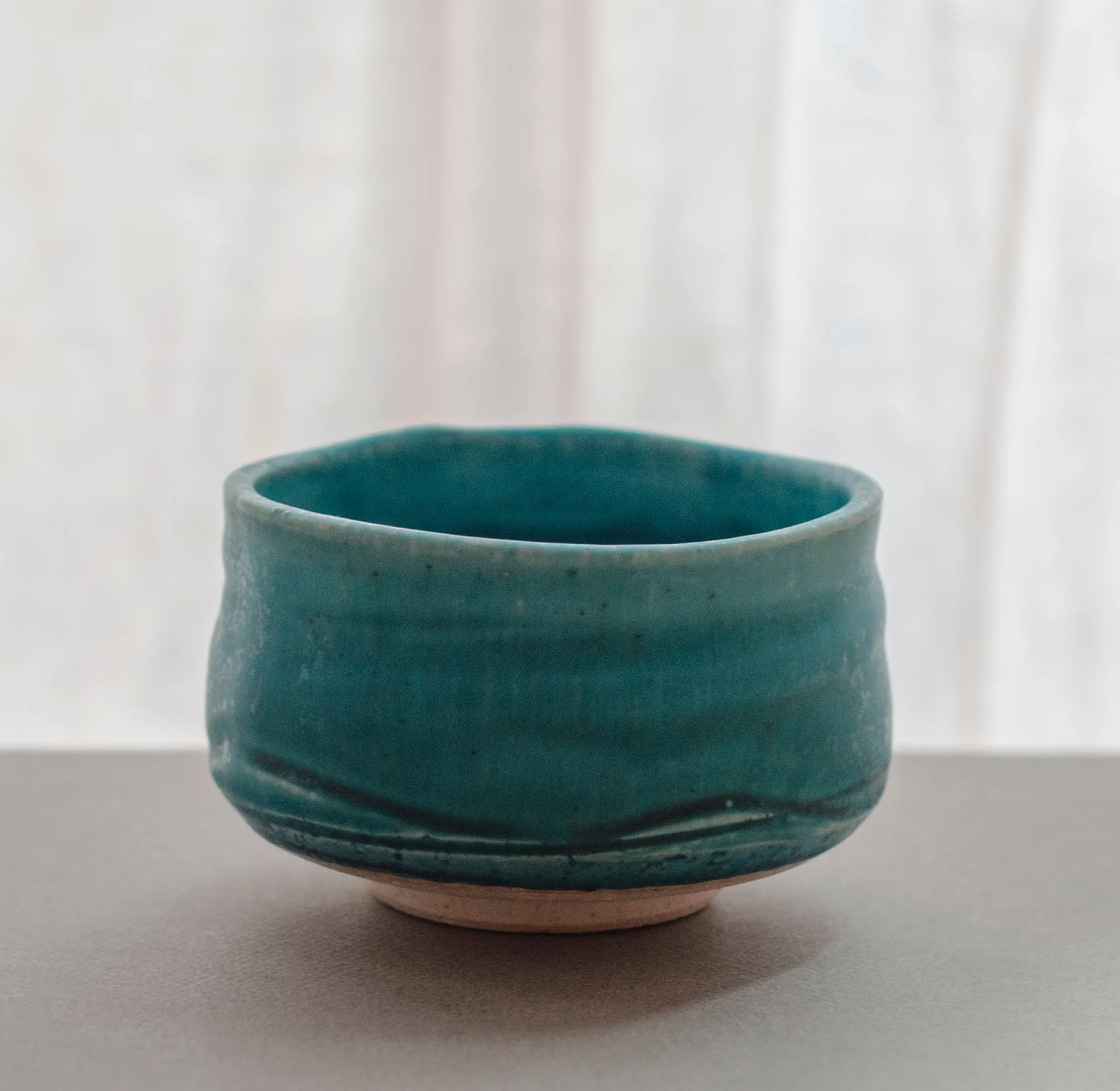 turquoise chawan matcha bowl