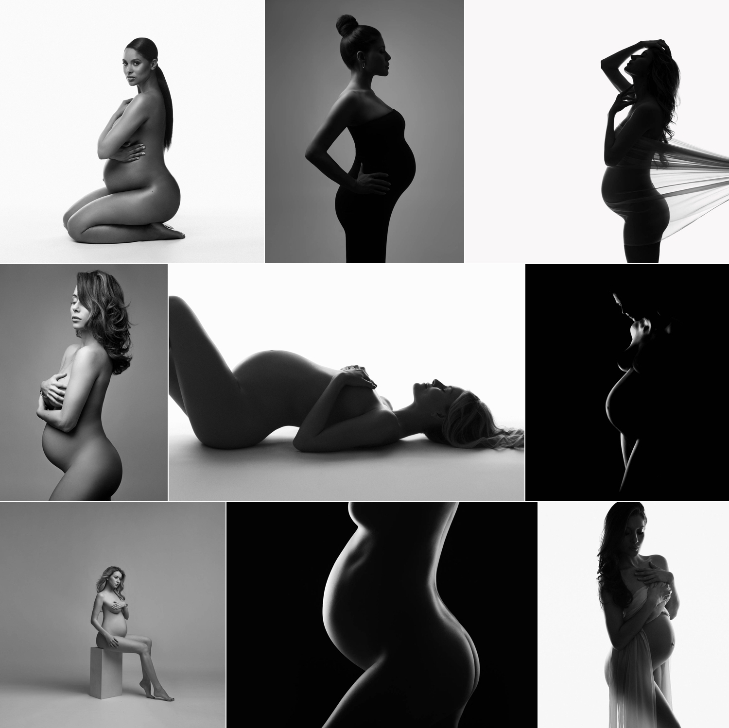 Powerful b&amp;w portraits of pregnancy, beauty of shape, maternity photography&nbsp;
