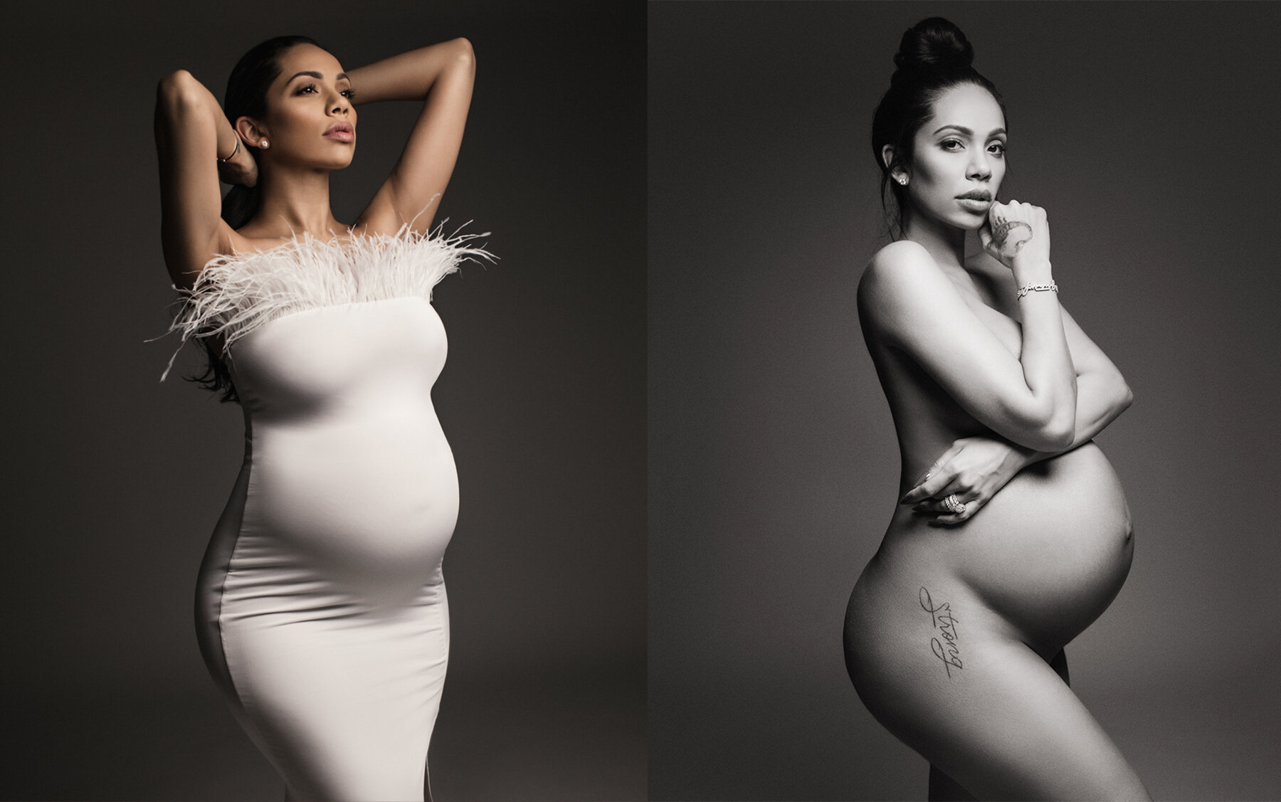 Nude Pregnant Female Full Front Back